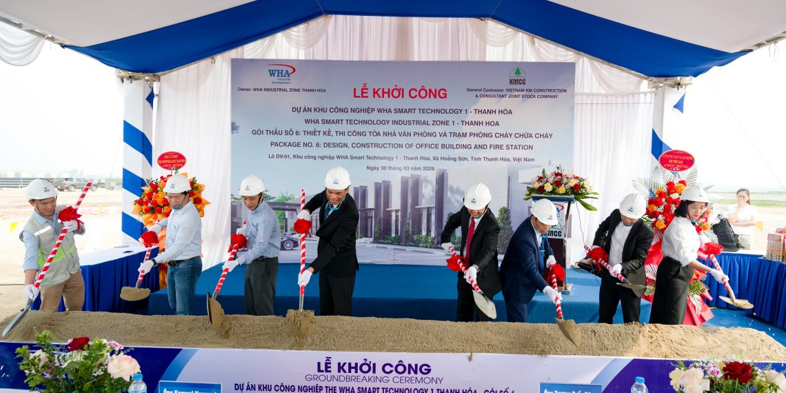 LỄ KHỞI CÔNG DỰ ÁN THIẾT KẾ & THI CÔNG TÒA NHÀ VĂN PHÒNG VÀ TRẠM PHÒNG CHÁY CHỮA CHÁY (THUỘC DỰ ÁN: KHU CÔNG NGHIỆP WHA SMART TECHNOLOGY 1 – THANH HÓA)