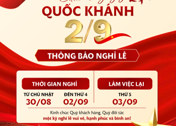 CHÀO MỪNG NGÀY QUỐC KHÁNH 2/9 – THÔNG BÁO LỊCH NGHỈ LỄ
